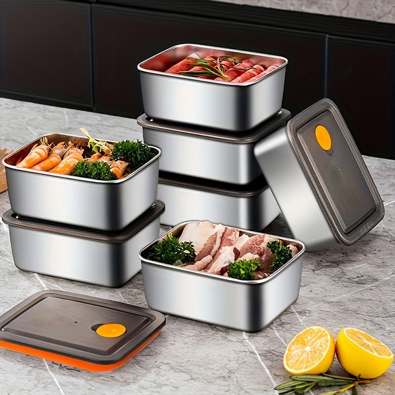 Meal Prep Containers Xl - 4 Parça Paslanmaz Çelik Gıda Saklama