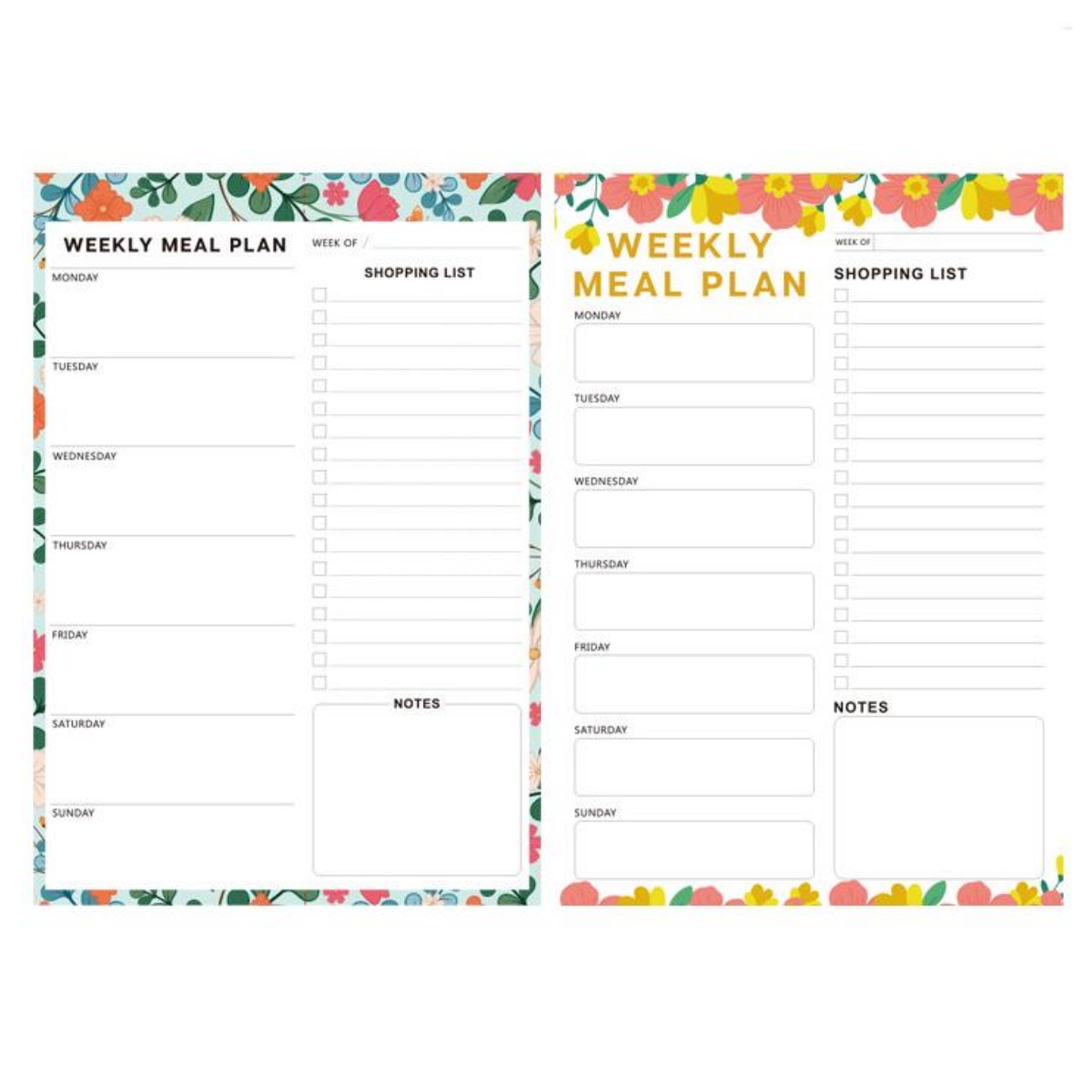 Meal Prep Plan - Yemek Planlayıcı Buzdolabı Mıknatısı Yemek Planlama