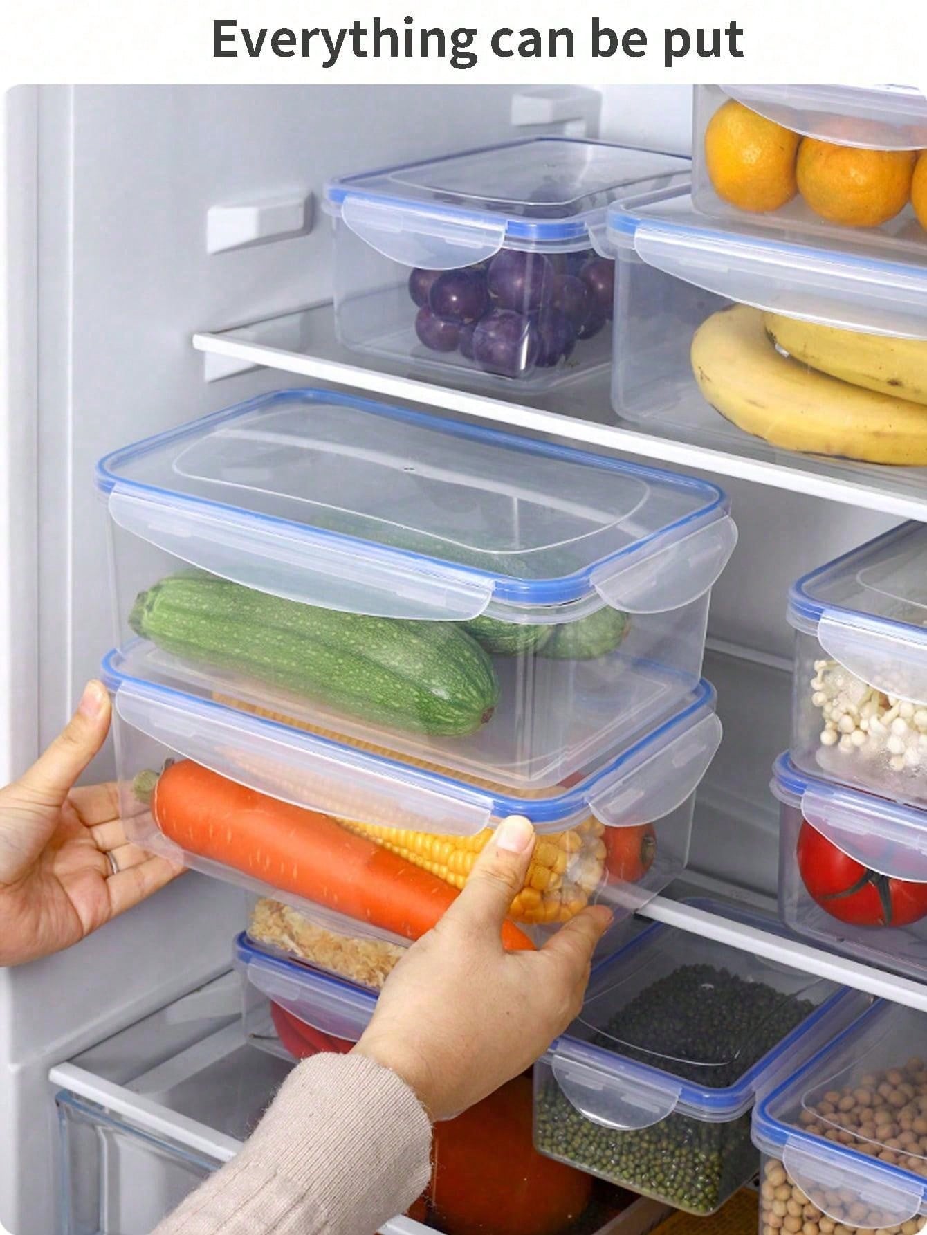 Meal Prep Containers Xl - Kapaklı mühürlü dikdörtgen buzdolabı saklama kutusu
