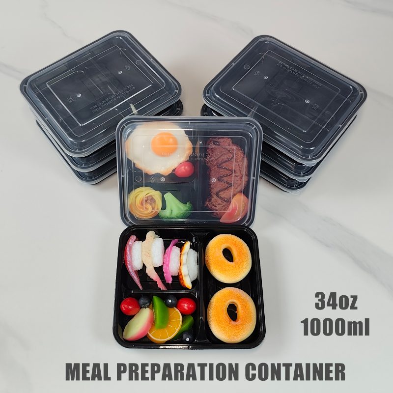 Meal Prep Gym - 3 Bölmeli 34 Oz/1000 Ml, 12/35