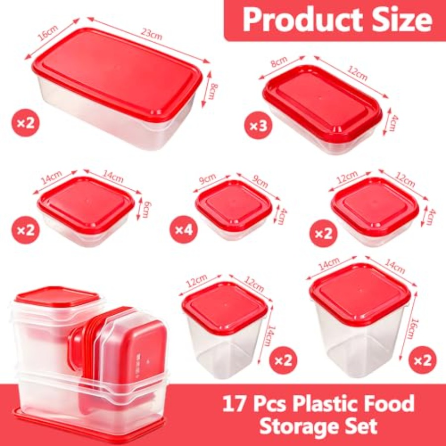 17 Parça Plastik Gıda Saklama  - Meal Prep Usa incelemesi ve fiyatı