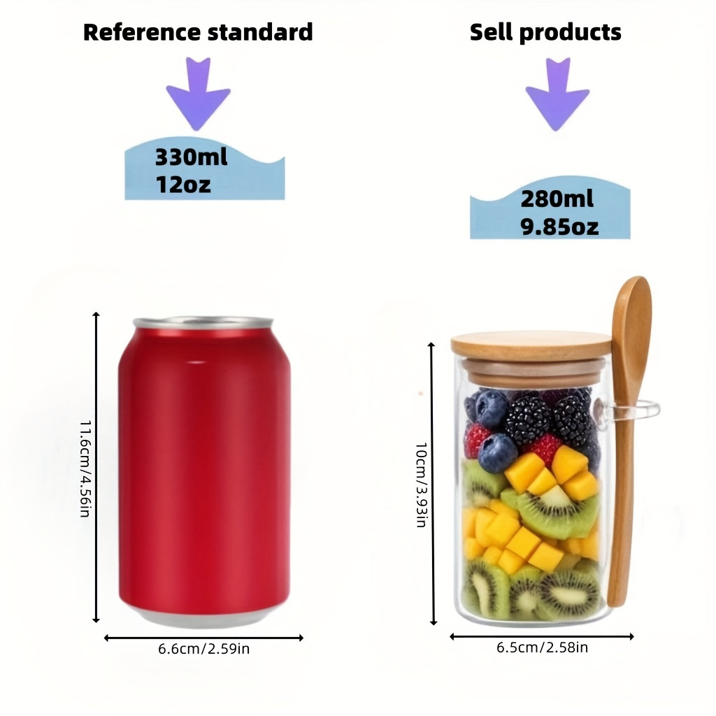 4/8/12 Adet, Kapaklı Yulaf Ezm - Meal Prep Jars With Lids incelemesi ve fiyatı