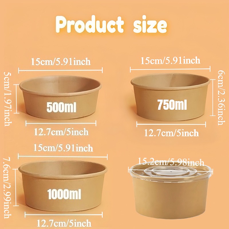 Kraft Kağıt Yuvarlak Kaseler T - Meal Prep Plan incelemesi ve fiyatı