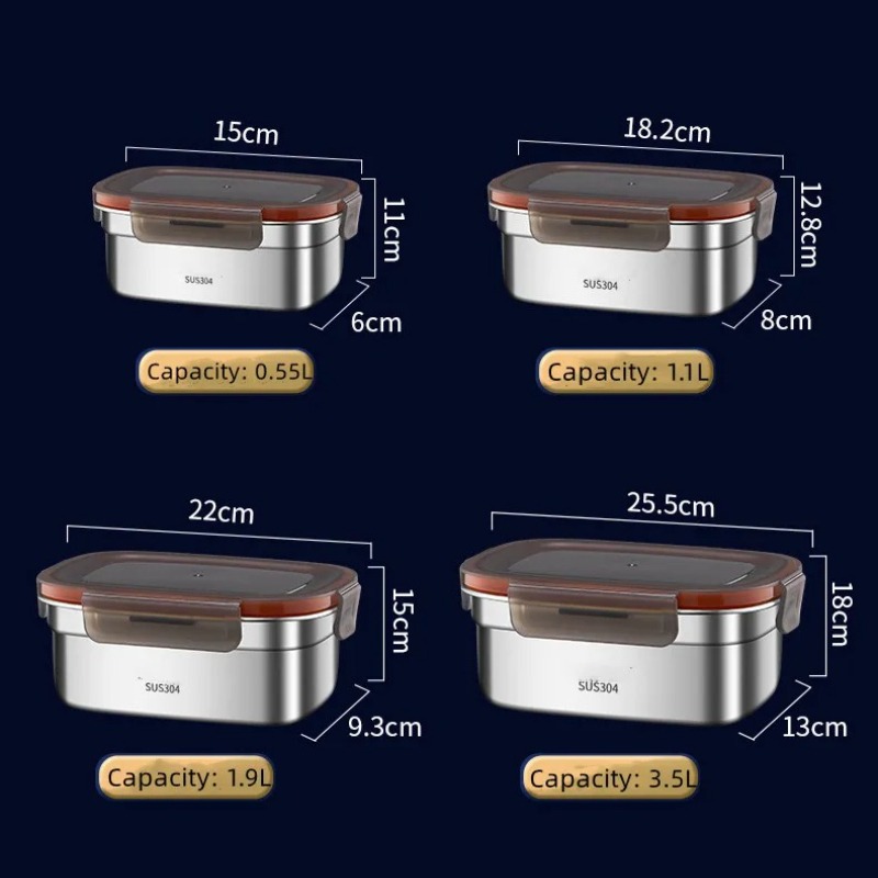 Gıda Sınıfı 304 Paslanmaz Çeli - Meal Prep Containers Xl incelemesi ve fiyatı