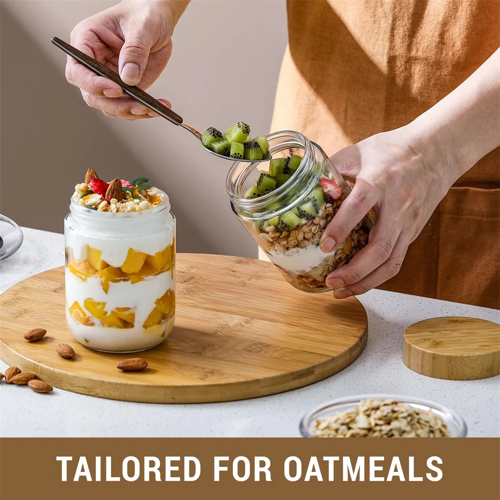 16oz Gecelik Yulaf Ezmesi Kapl - Meal Prep Jars With Lids incelemesi ve fiyatı