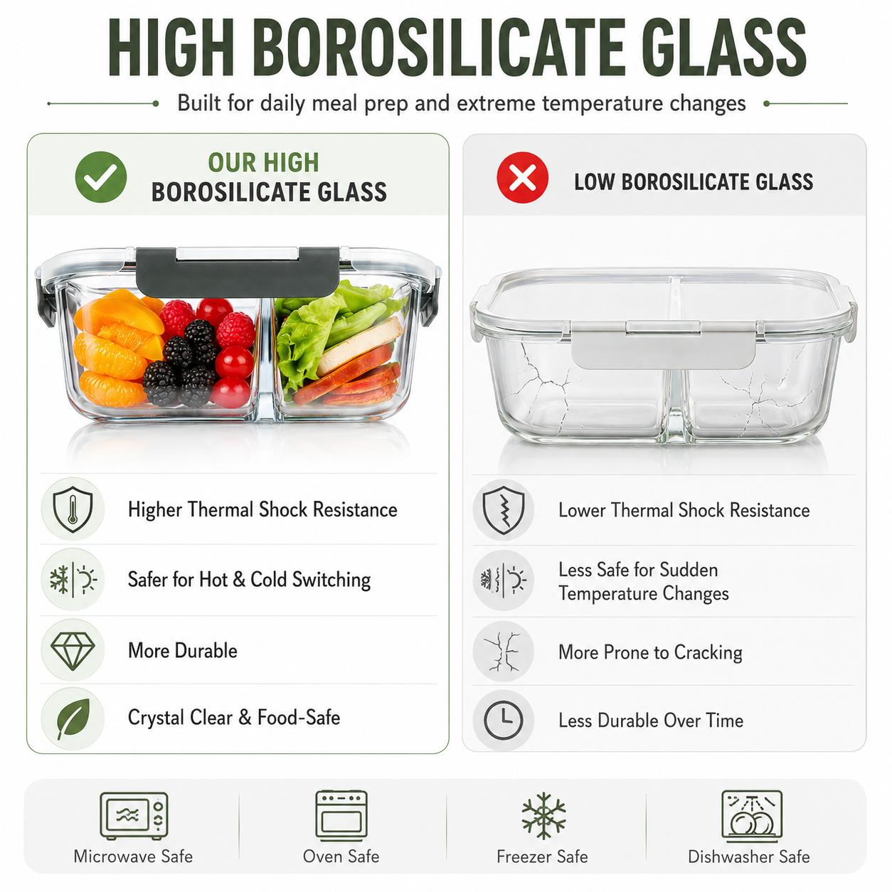 5'li Borosilikat Cam Yemek Haz - Meal Prep Gym incelemesi ve fiyatı