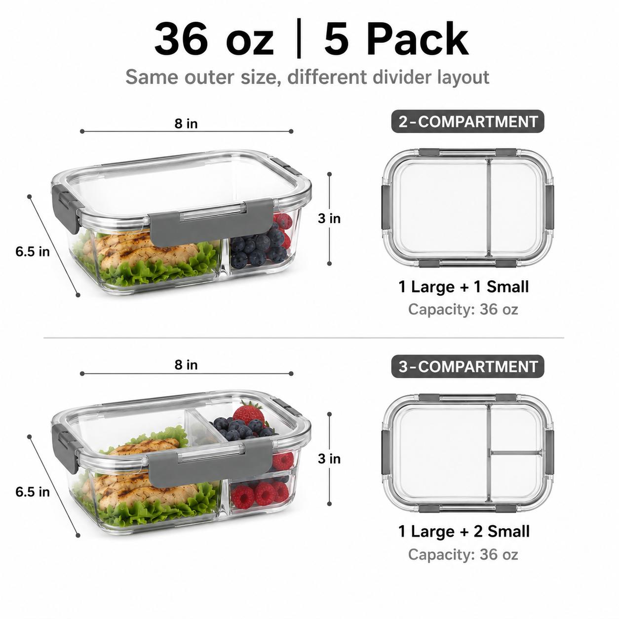 5'li Borosilikat Cam Yemek Haz - Meal Prep Gym incelemesi ve fiyatı