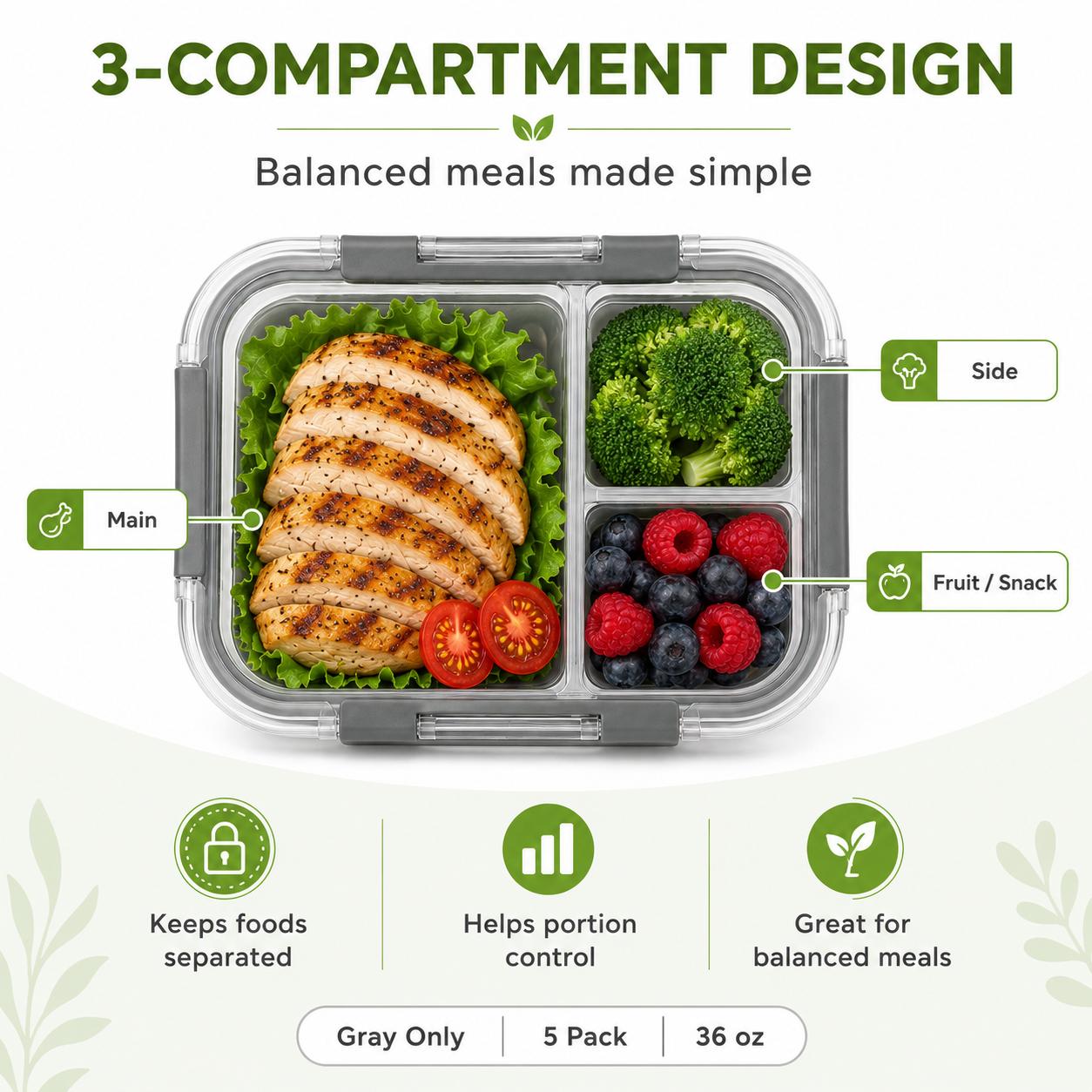 5'li Borosilikat Cam Yemek Haz - Meal Prep Gym incelemesi ve fiyatı